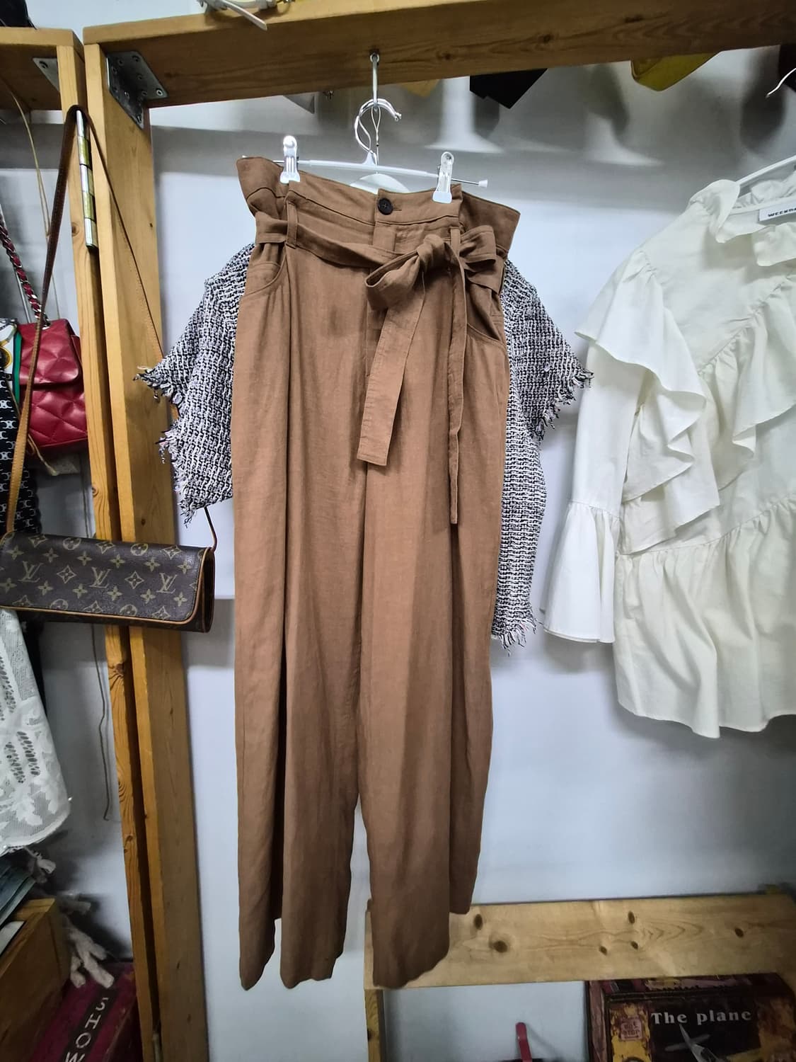 이로 여름 트위드 반팔 블라우스. 띠어리 린넨 와이드팬츠 상품이미지10