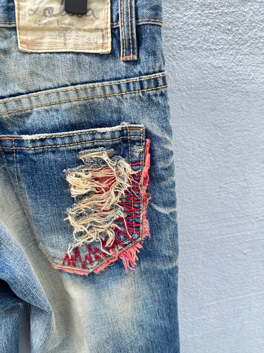 Lolita jeans damaged low rise straight d 상품이미지5