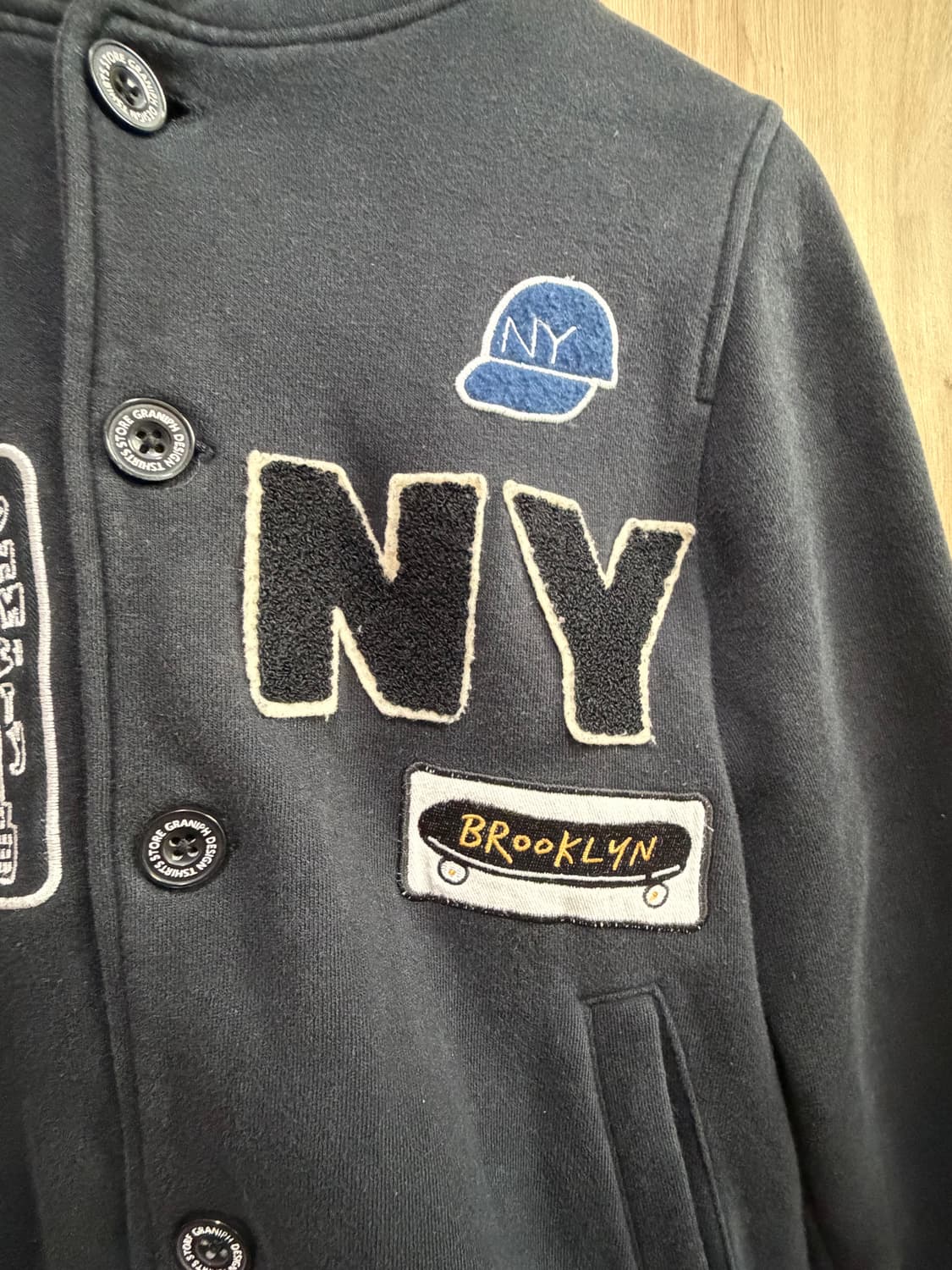 빈티지 야구점퍼 블루종 상품이미지3