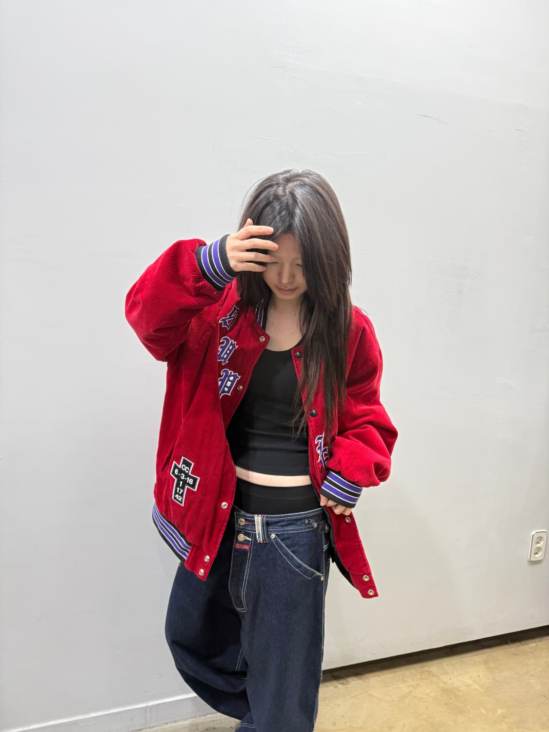 슈프림 올드 잉글리쉬 바시티 자켓 상품이미지1