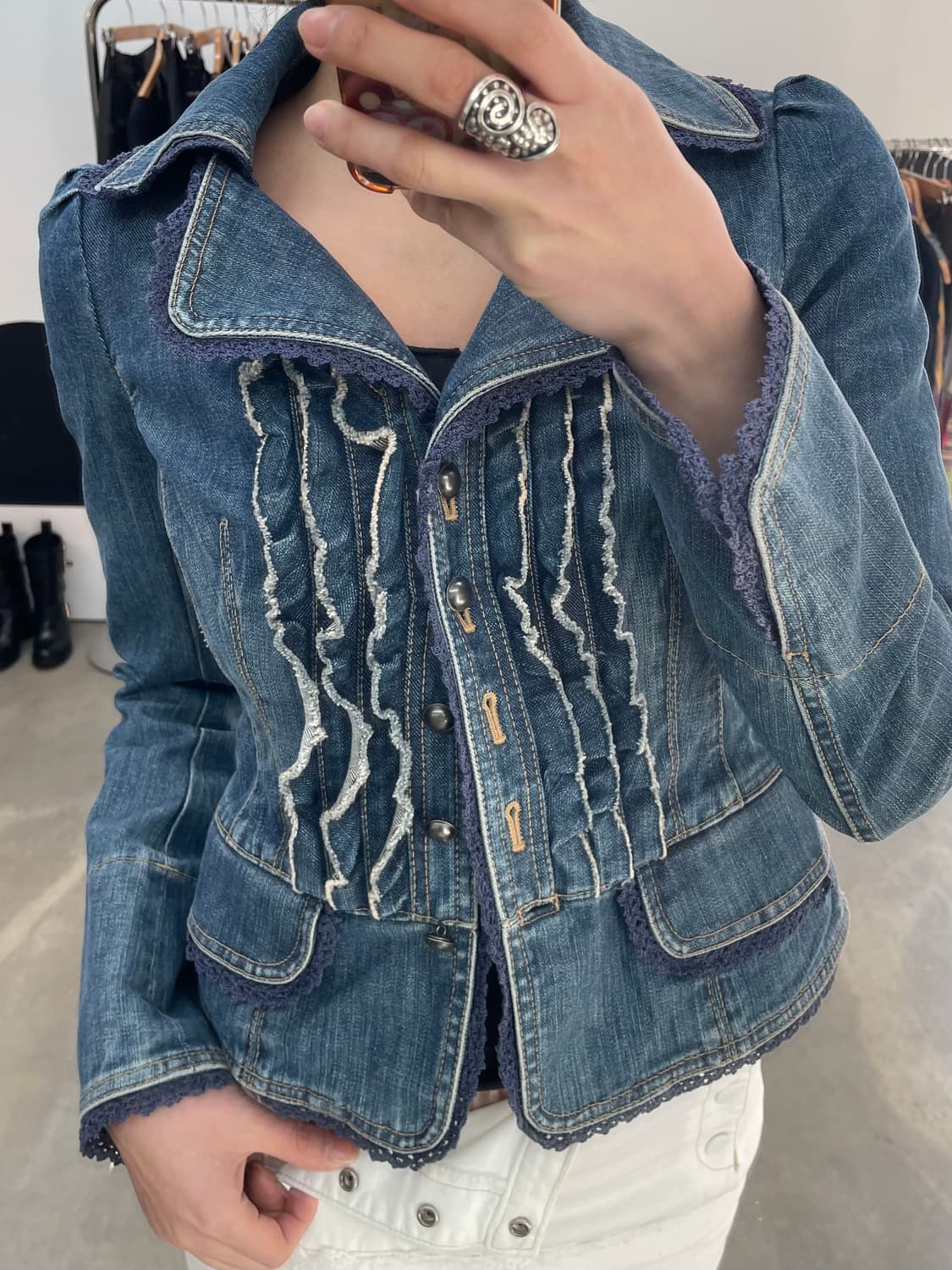 EPOCA 레이스 데님 자켓 상품이미지1