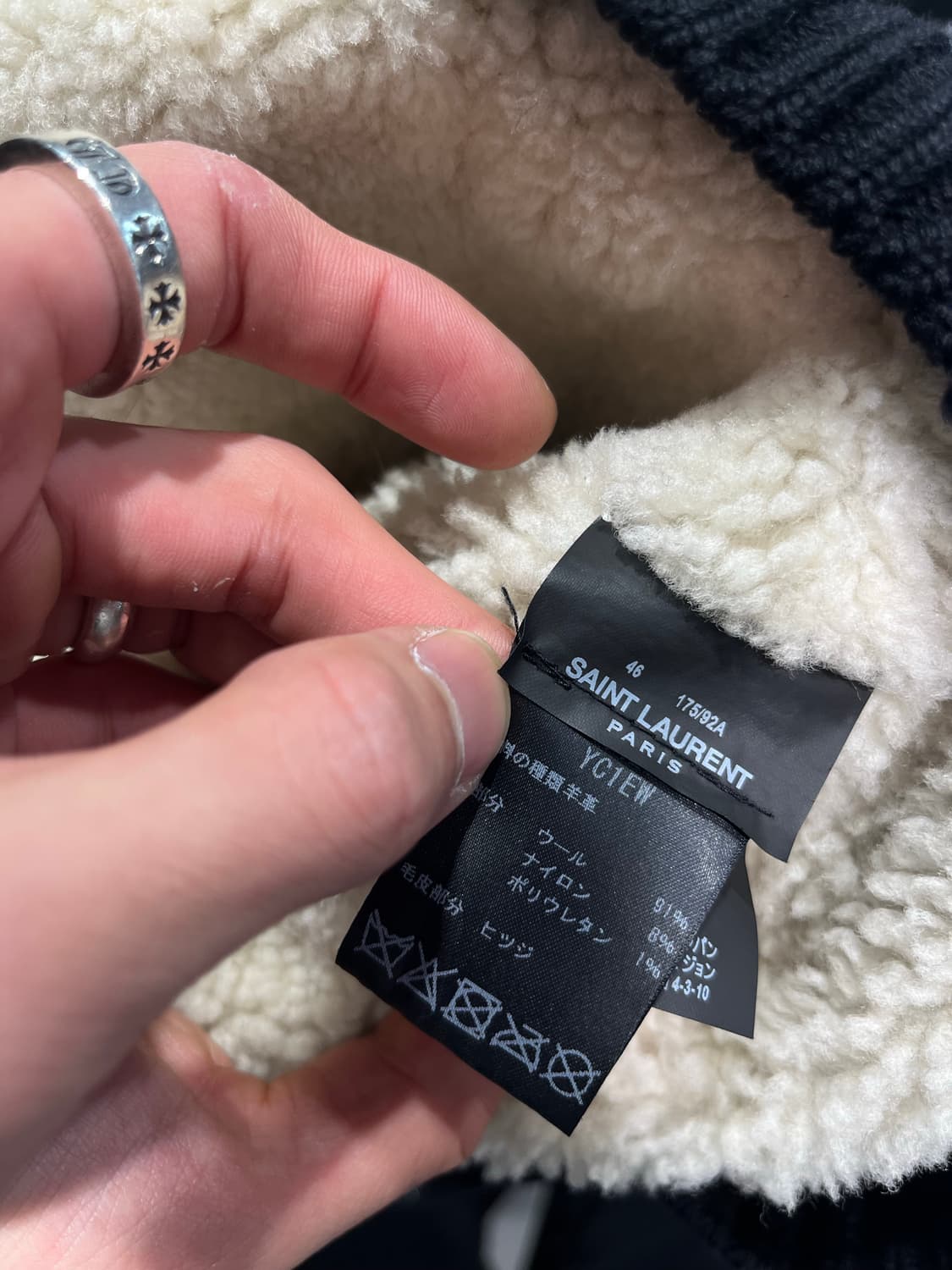 (급처) 17aw 생로랑 파리 레더 퍼 무스탕 46 상품이미지4