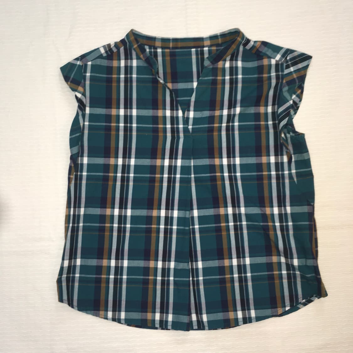 일본빈티지 민트 체크블라우스 상품이미지9