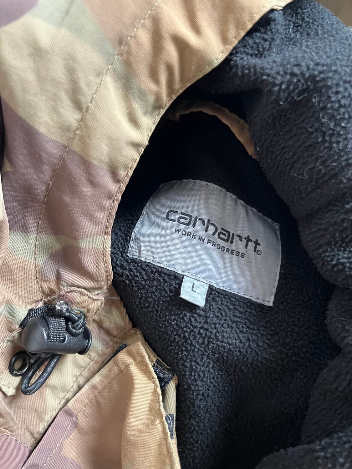 칼하트 카모플라쥬 기모 후드 아노락 점퍼 상품이미지9