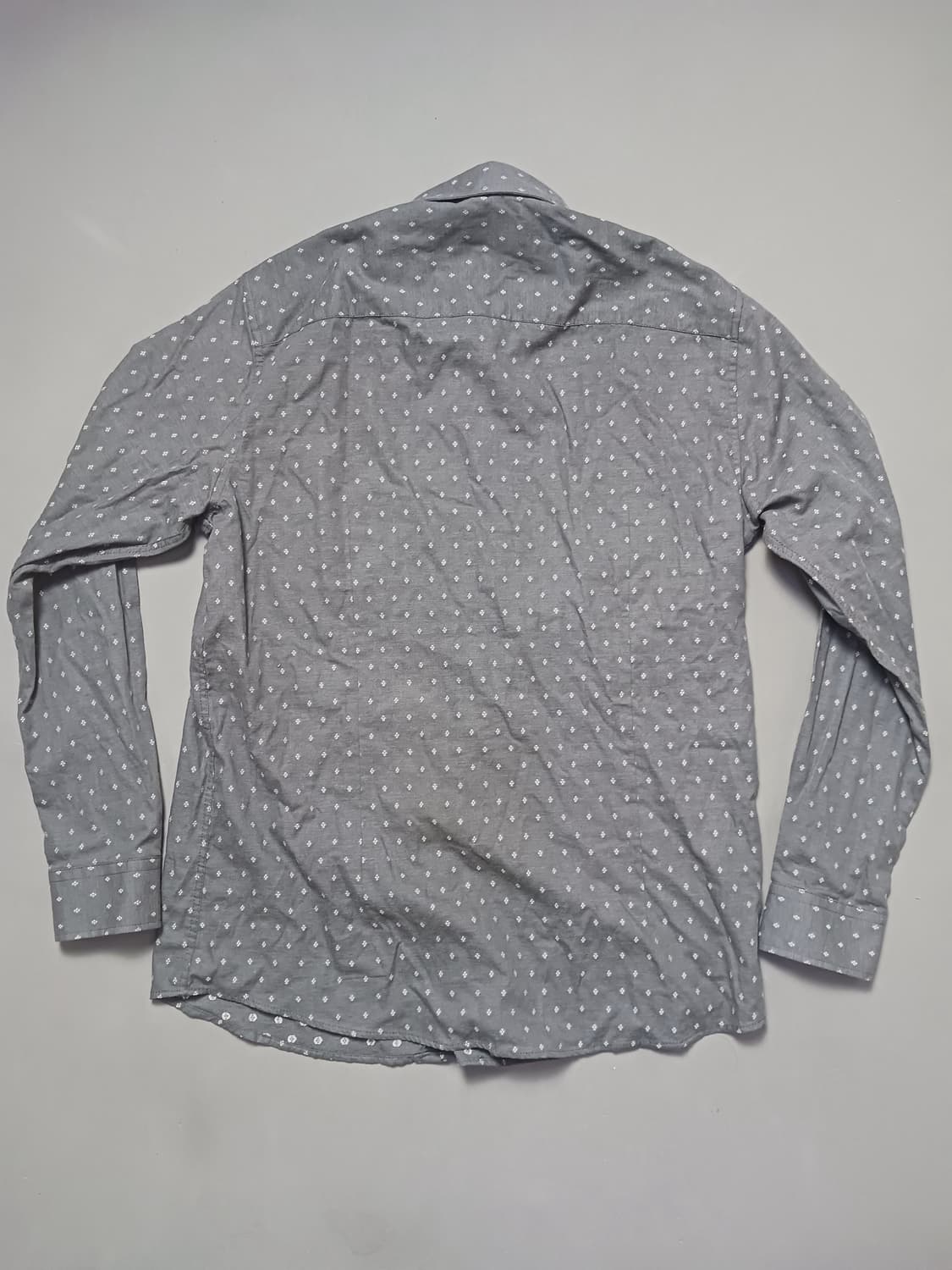 [110] 인디안 블루 캐쥬얼 패턴 버튼다운 셔츠 상품이미지8