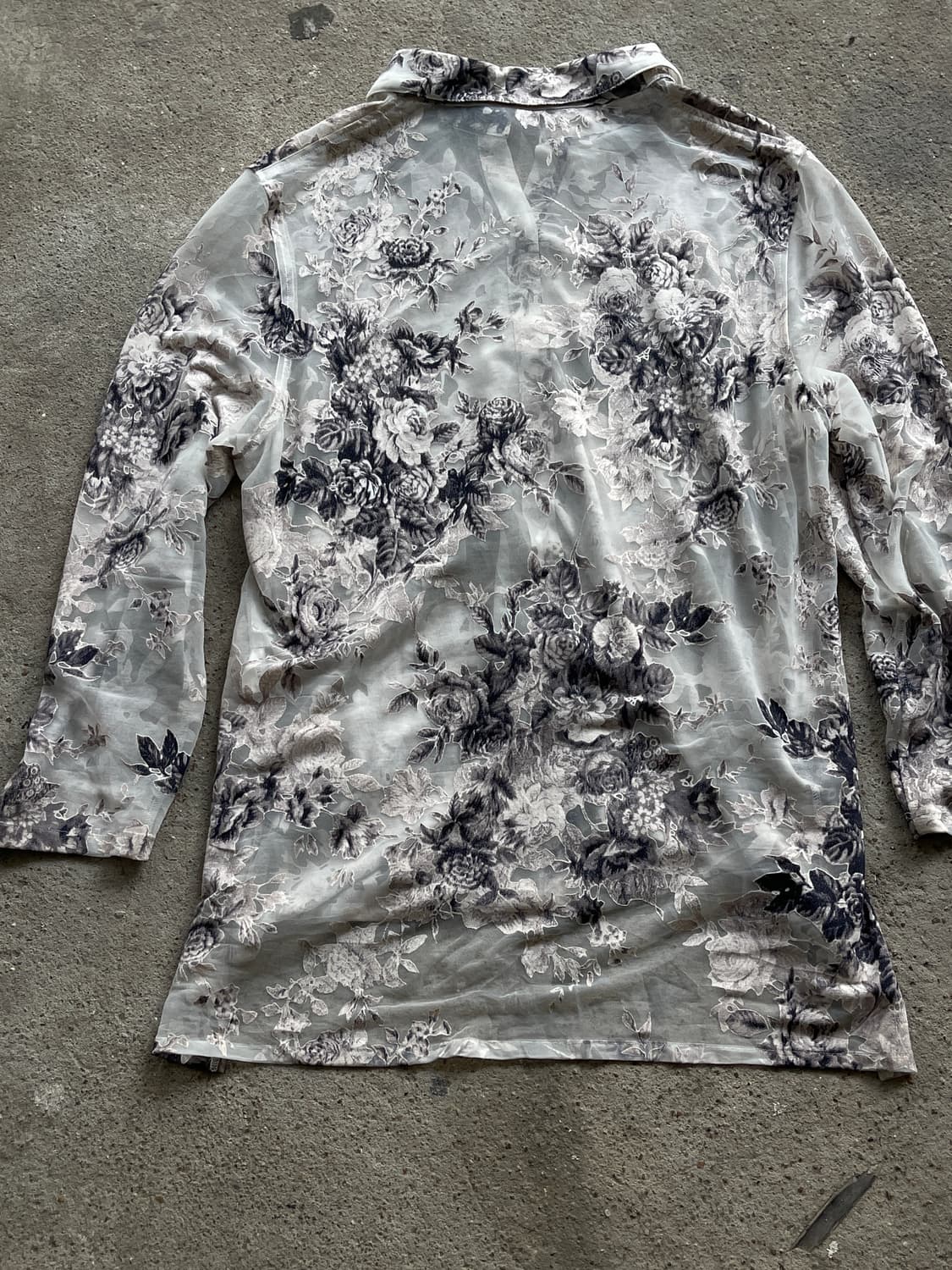 dark rose see through shirts 상품이미지6