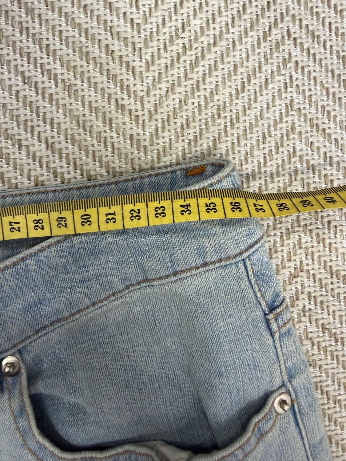 정품) 폼스튜디오 한섬 21ss 연청 데님 팬츠 S(26-27) 상품이미지8