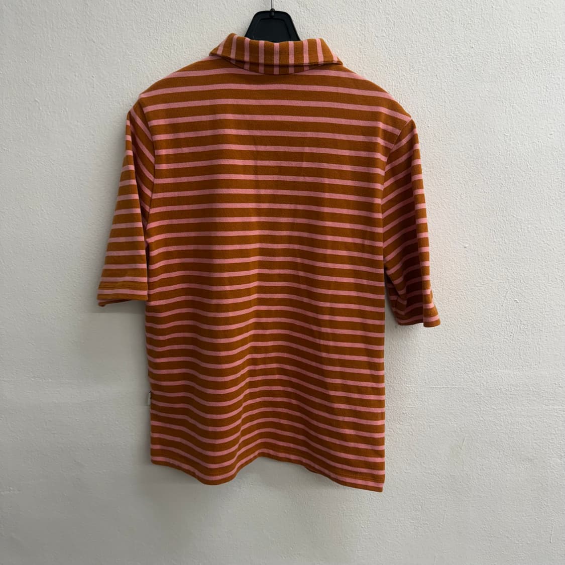 헤지스 브라운/핑크 스트라이프 반팔 티셔츠 95 상품이미지4