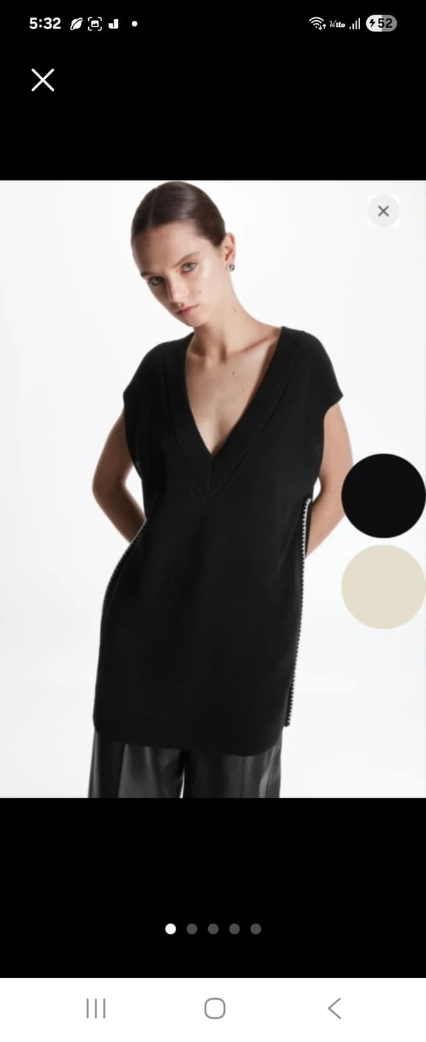 남녀공용COS 코스 여성 오버사이즈 니트 베스트 블랙 F 55-88 상품이미지1