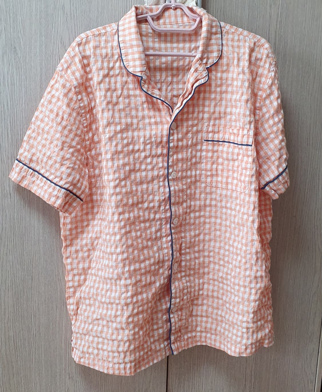 자주 반팔 파자마 세트 XXL / 여름 가을 홈웨어 상품이미지4