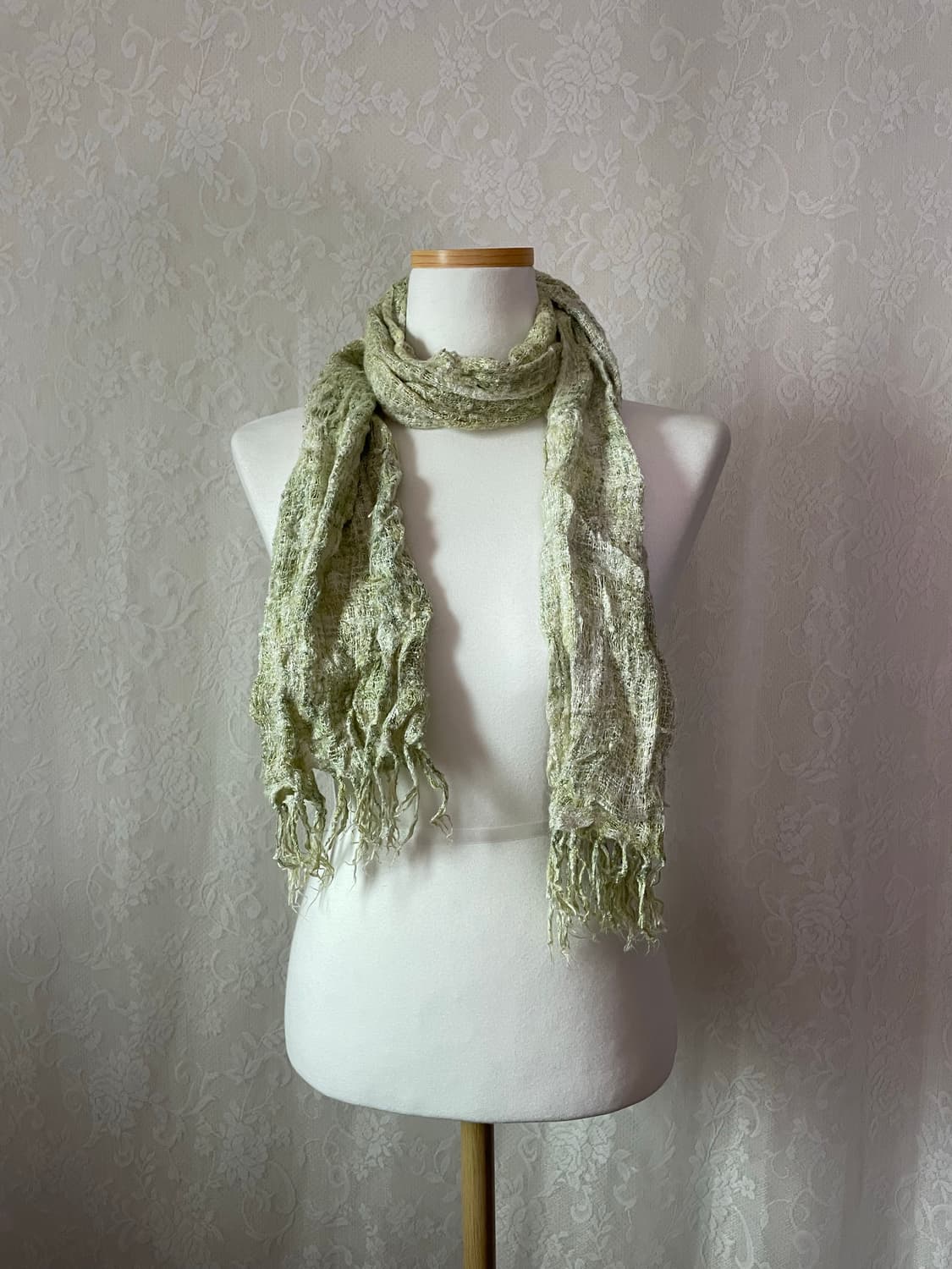     크링클 니트 프린지 롱 스카프 상품이미지1