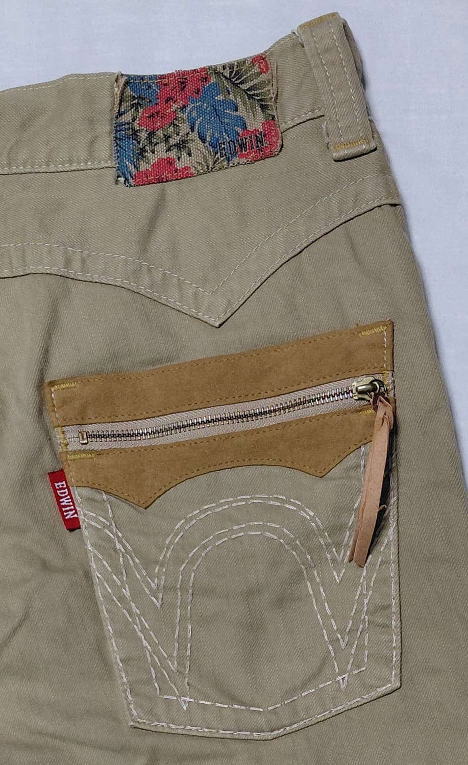 [32] 에드윈(EDWIN) 빈티지 웨스턴 지퍼 디테일 하프 팬츠 상품이미지6