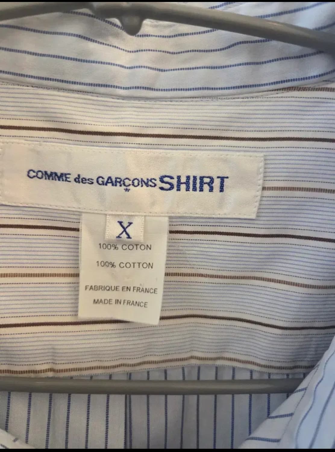 꼼데가르송 셔츠 믹스 스트라이프 패치워크 롱슬리브 셔츠 상품이미지3