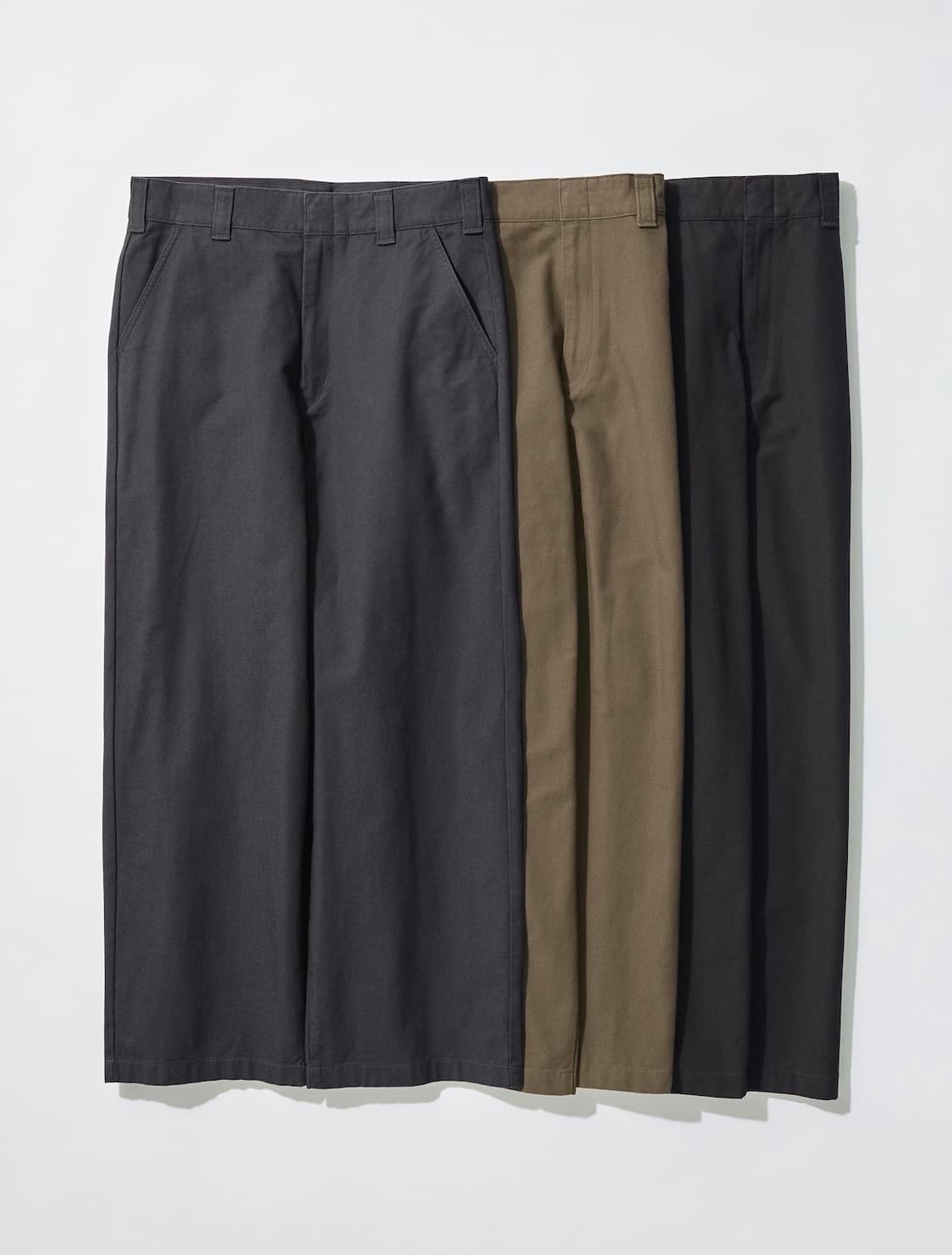 유니클로u 25fw 와이드스트레이트 치노팬츠 브라운,블랙/85 상품이미지3