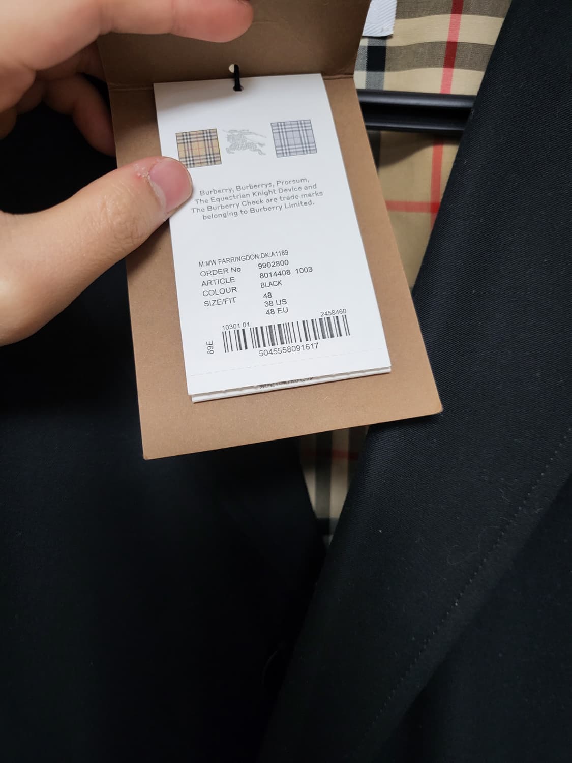 버버리 신형 체크 개버딘 카코트 48 상품이미지7