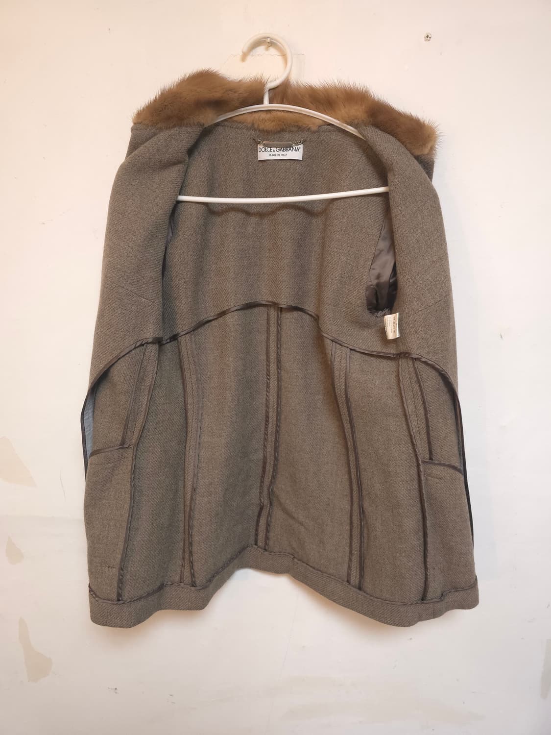 돌체앤가바나 여성 밍크퍼 버진울 자켓 40 (새상품급)
 상품이미지4