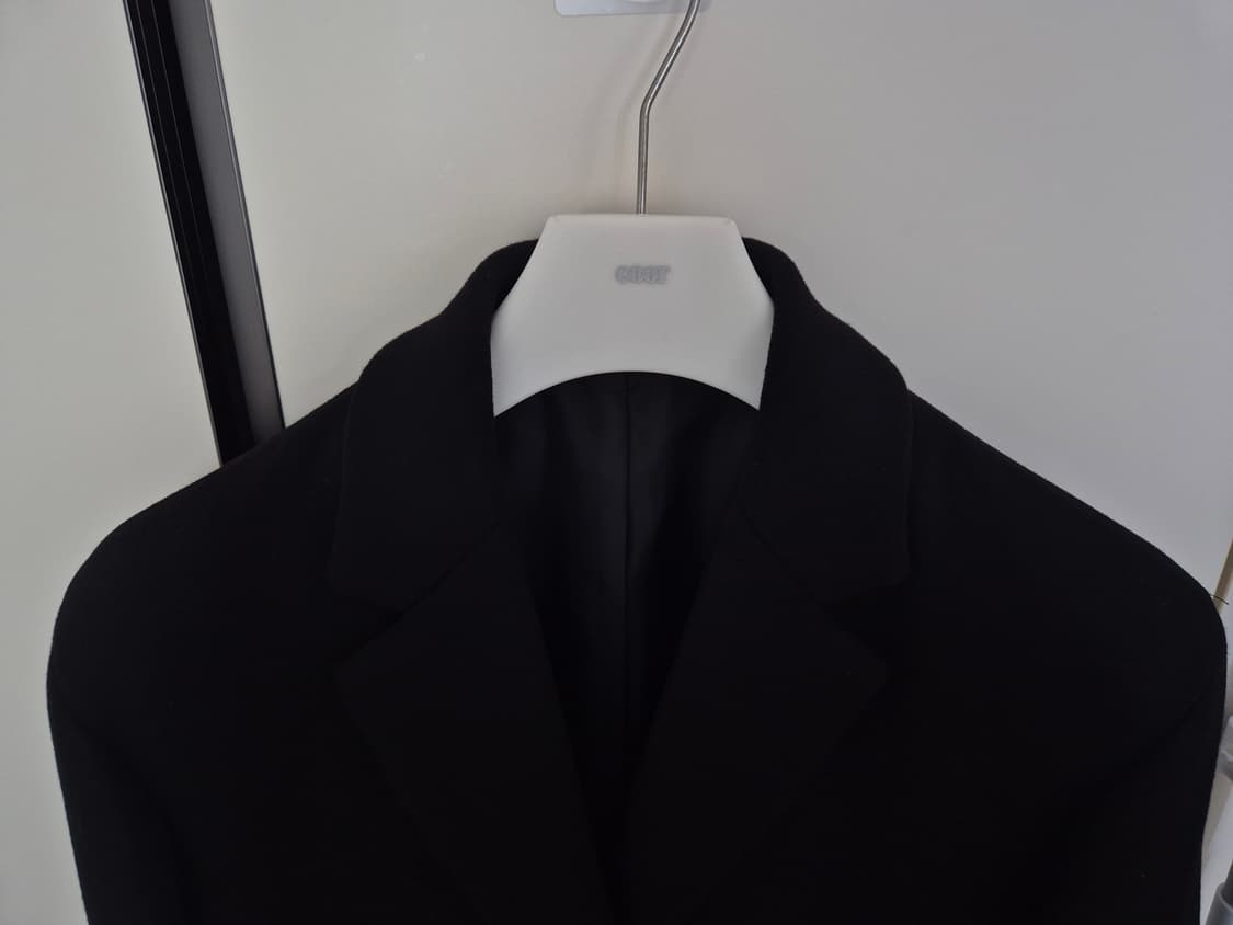 쿠어 울 캐시미어 싱글코트 블랙 S 상품이미지2