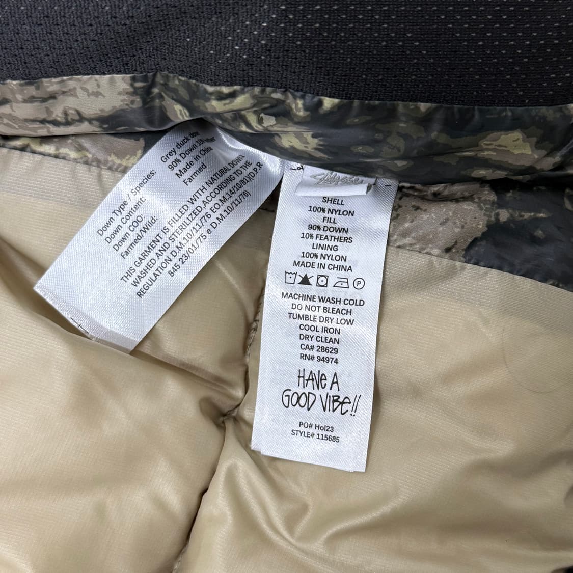 스투시 다운 파카 마이크로 립스탑 렐릭 카모 상품이미지6