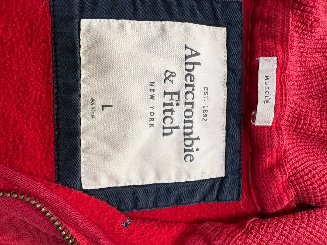 아베크롬비 후드집업 레드 L 상품이미지2