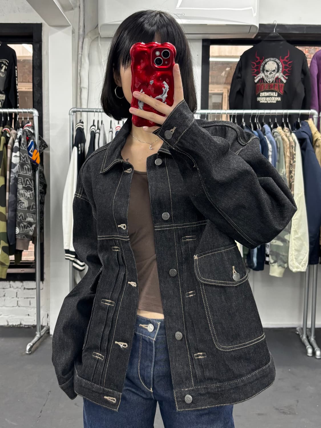 LEE 리 블랙 데님자켓 상품이미지1