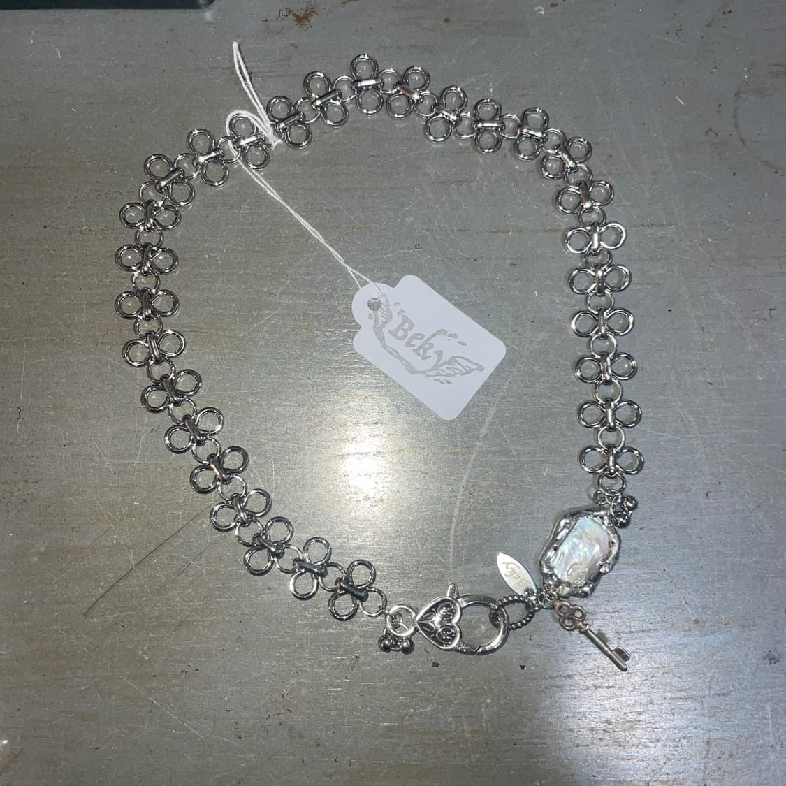 베키 스퀘어 펄 목걸이 상품이미지1