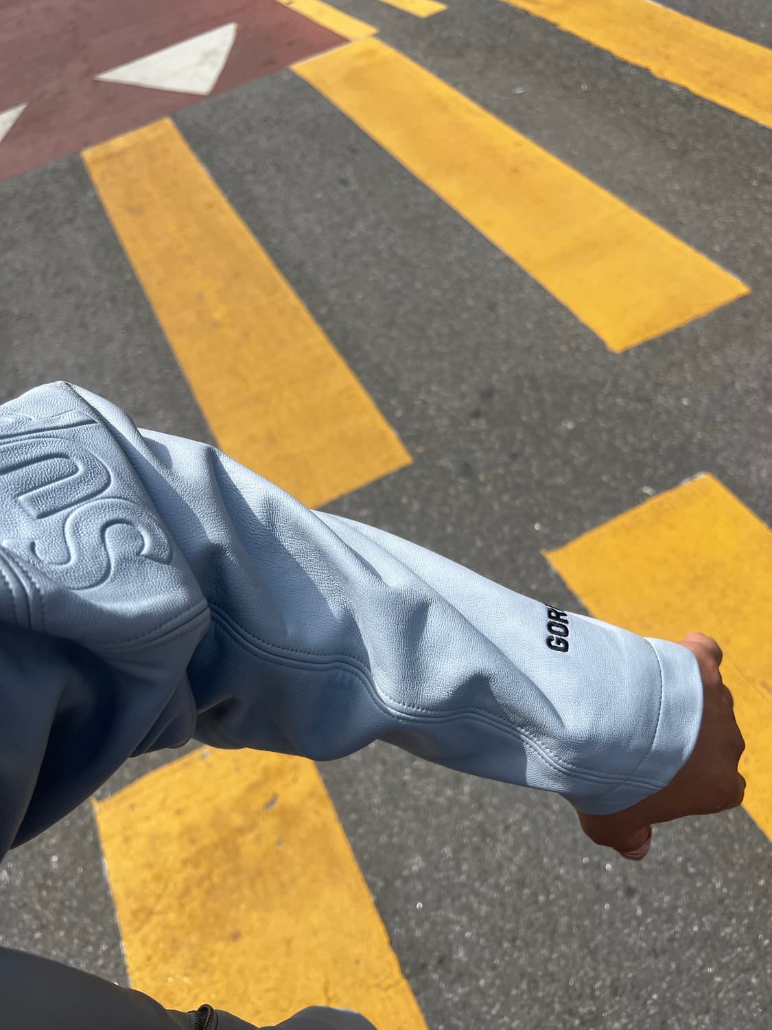 22ss 슈프림 고어텍스 레더자켓 라이트블루 상품이미지1