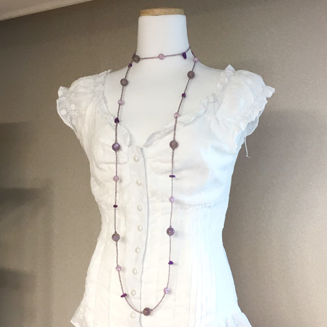 ♥구매자무나♥퍼플 볼 롱목걸이 상품이미지4