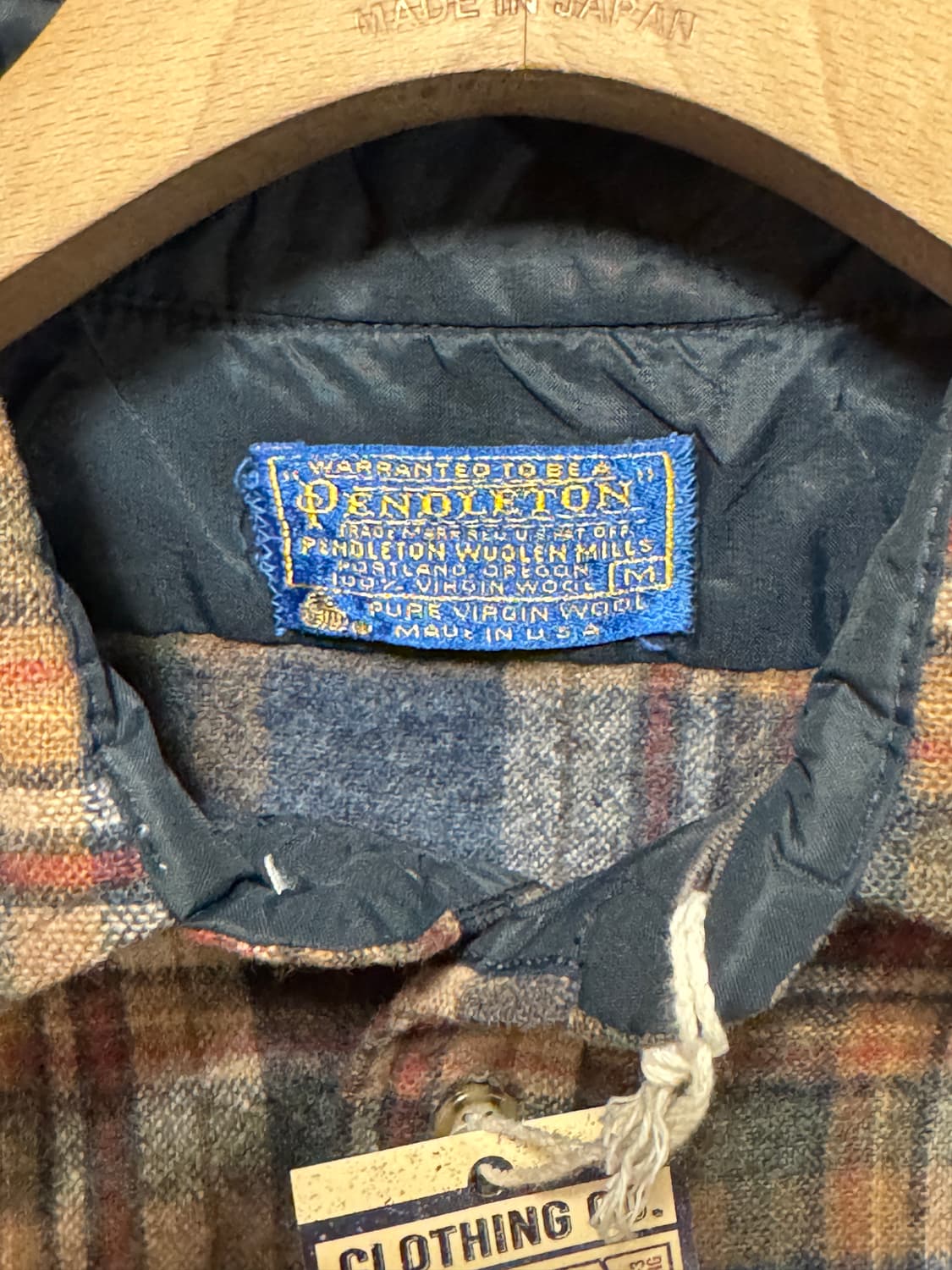 70s 펜들턴 울플란넬 체크셔츠 (M) 상품이미지5