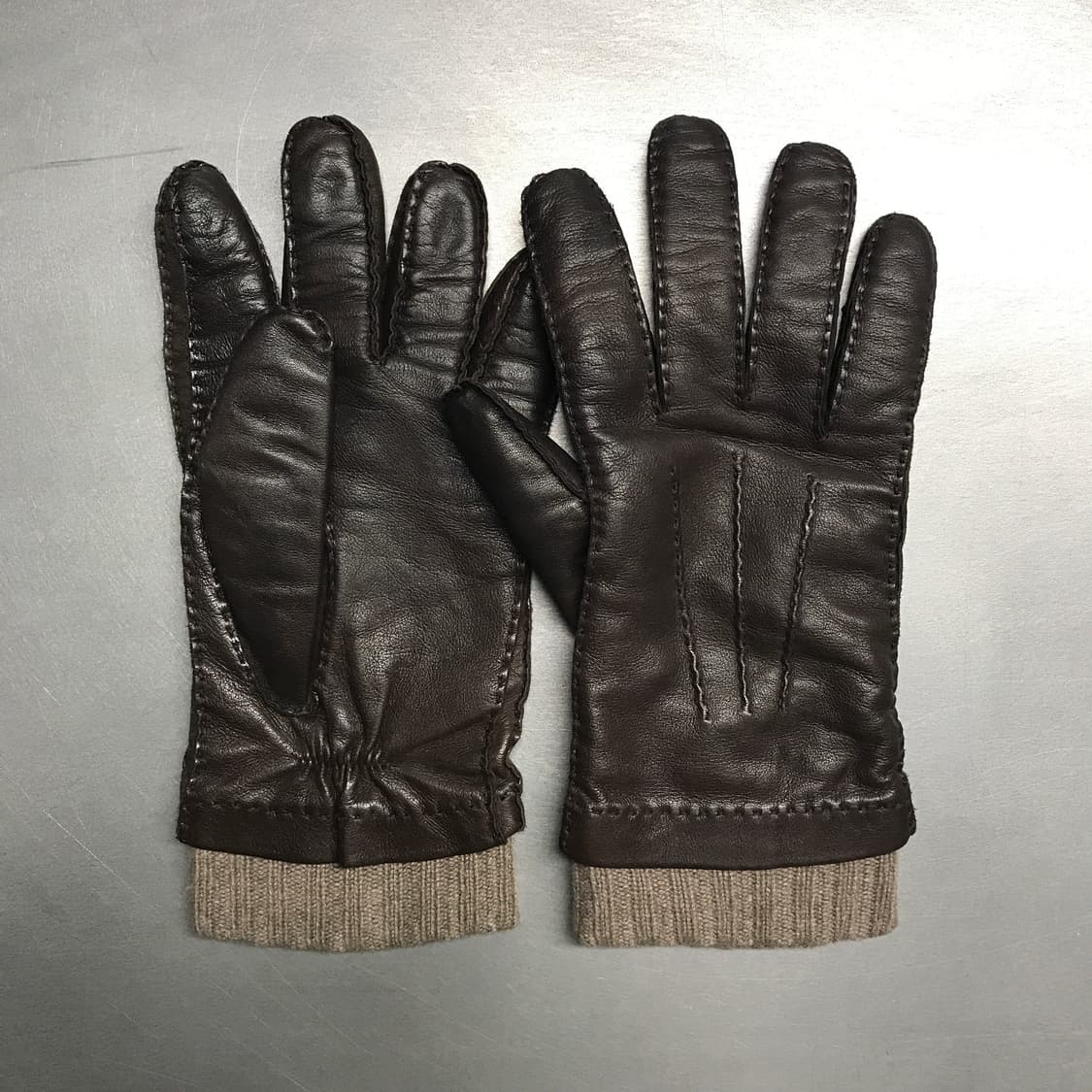 로로피아나 가죽 장갑 브라운 L 상품이미지2