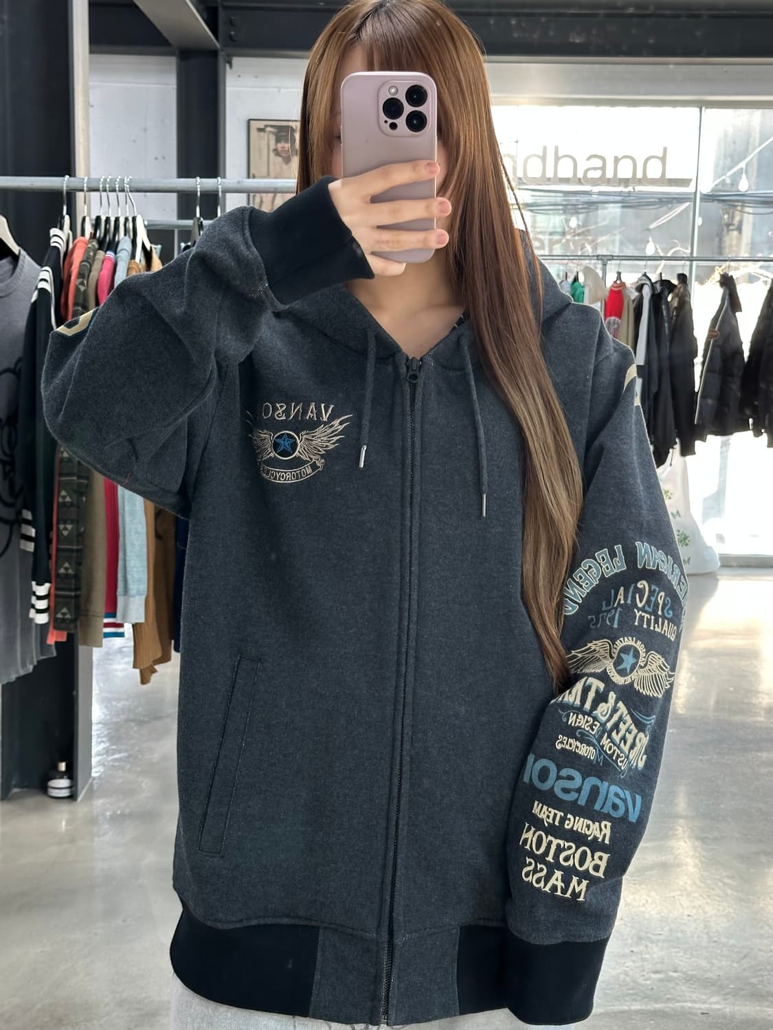 벤슨 벙커힐 블루스타 윙 후드집업 상품이미지3