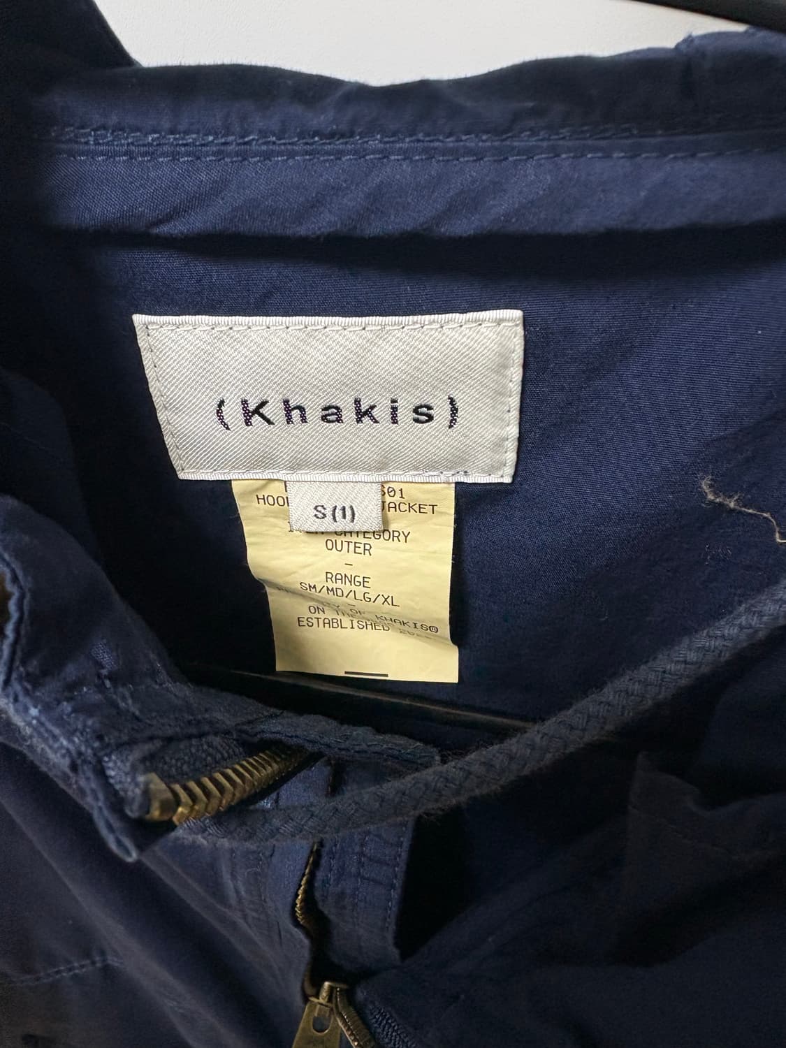 Khakis Hooded Wind Jacket Navy 상품이미지3