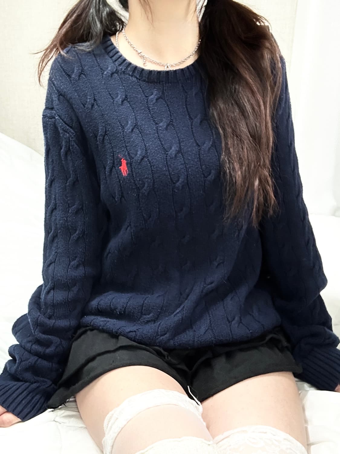 폴로 레드포니 네이비 케이블니트 상품이미지1