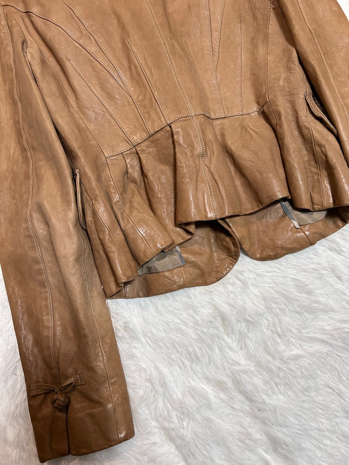 Armani Collezioni fringe lambskin jacket 상품이미지6