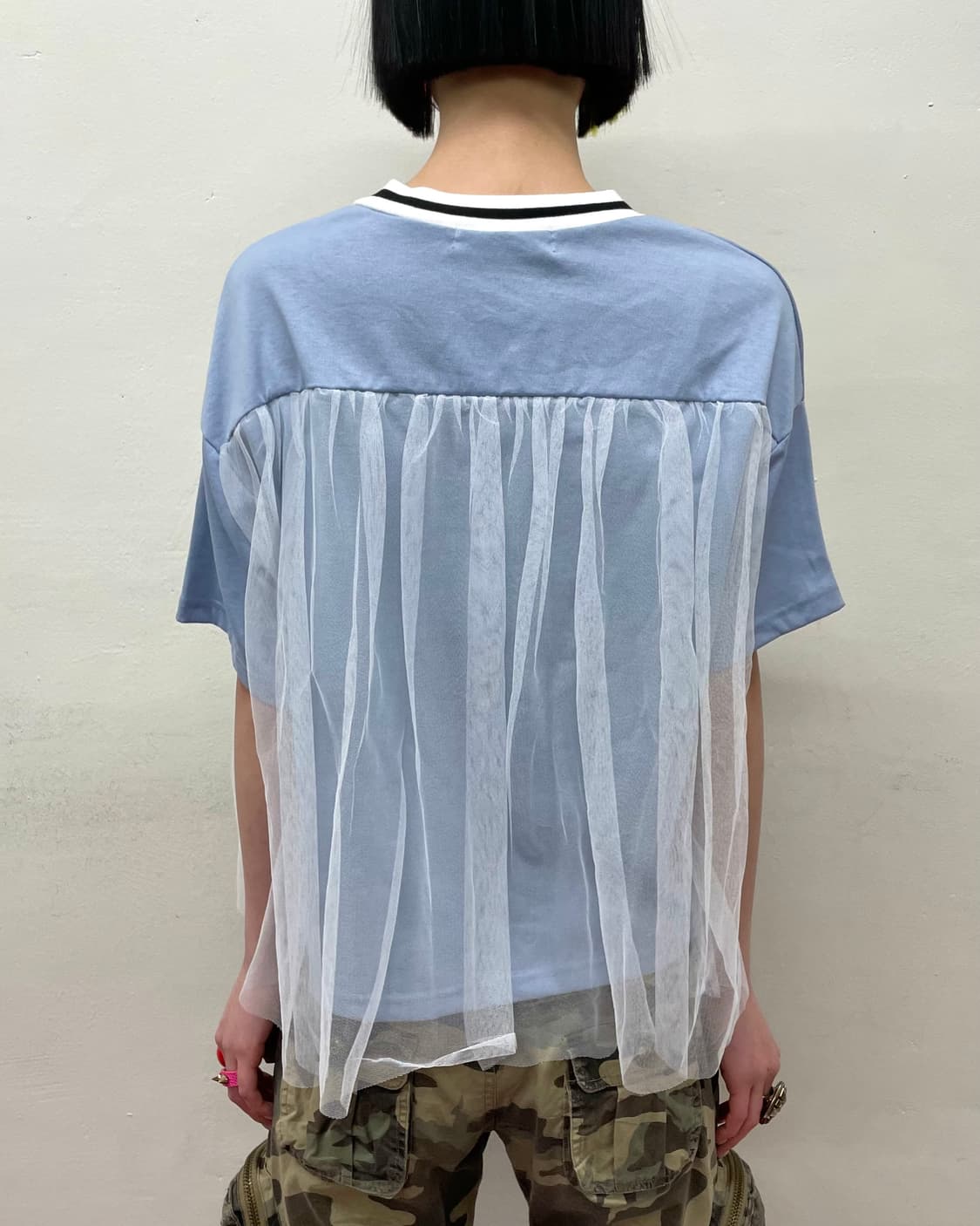 Sporty White Lace 96 Blue T-Shirt  상품이미지2