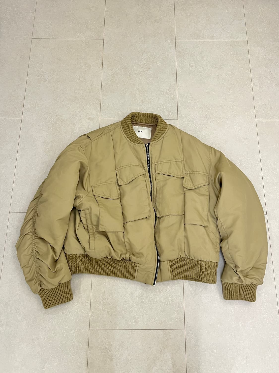 IEY 4 pocket bomber jacket beige 상품이미지1