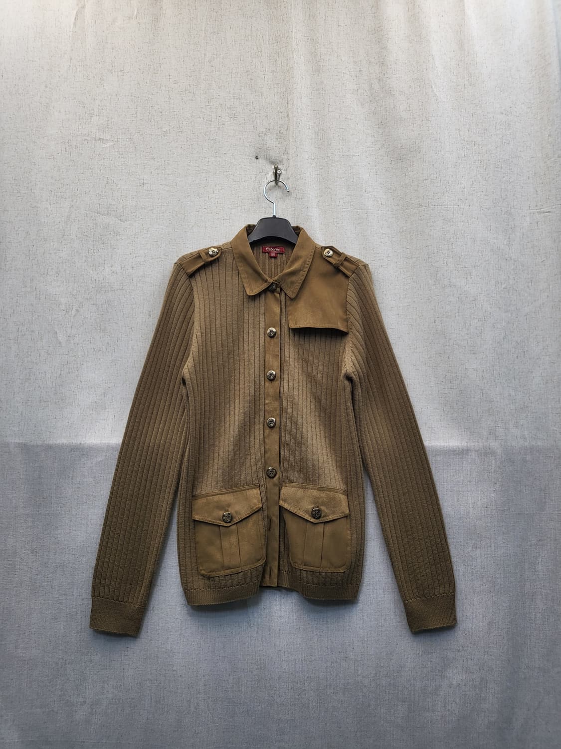 오스본 니트 가디건 브라운 상품이미지1