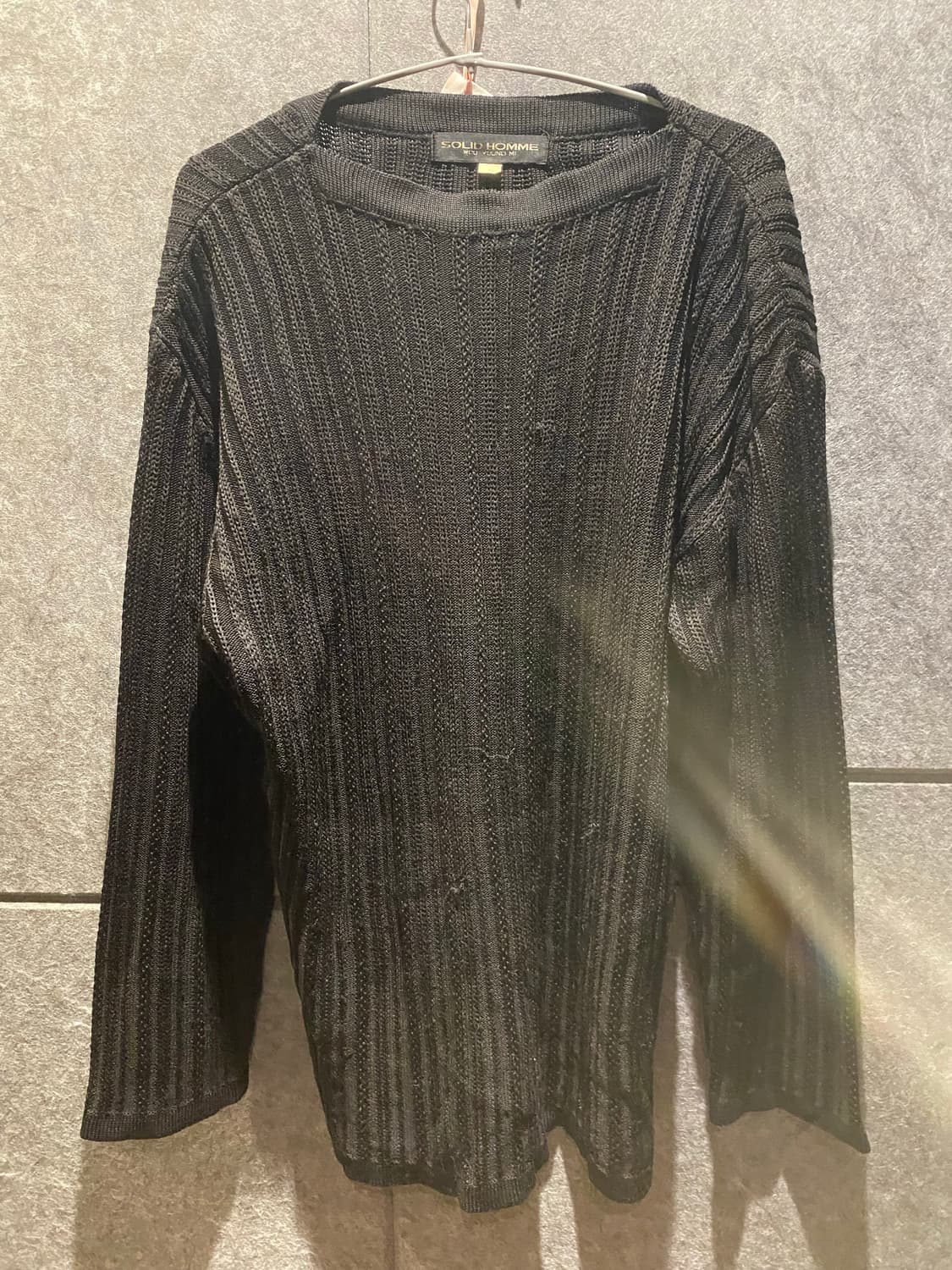 Solid homme archive heavy knit black XL 상품이미지3