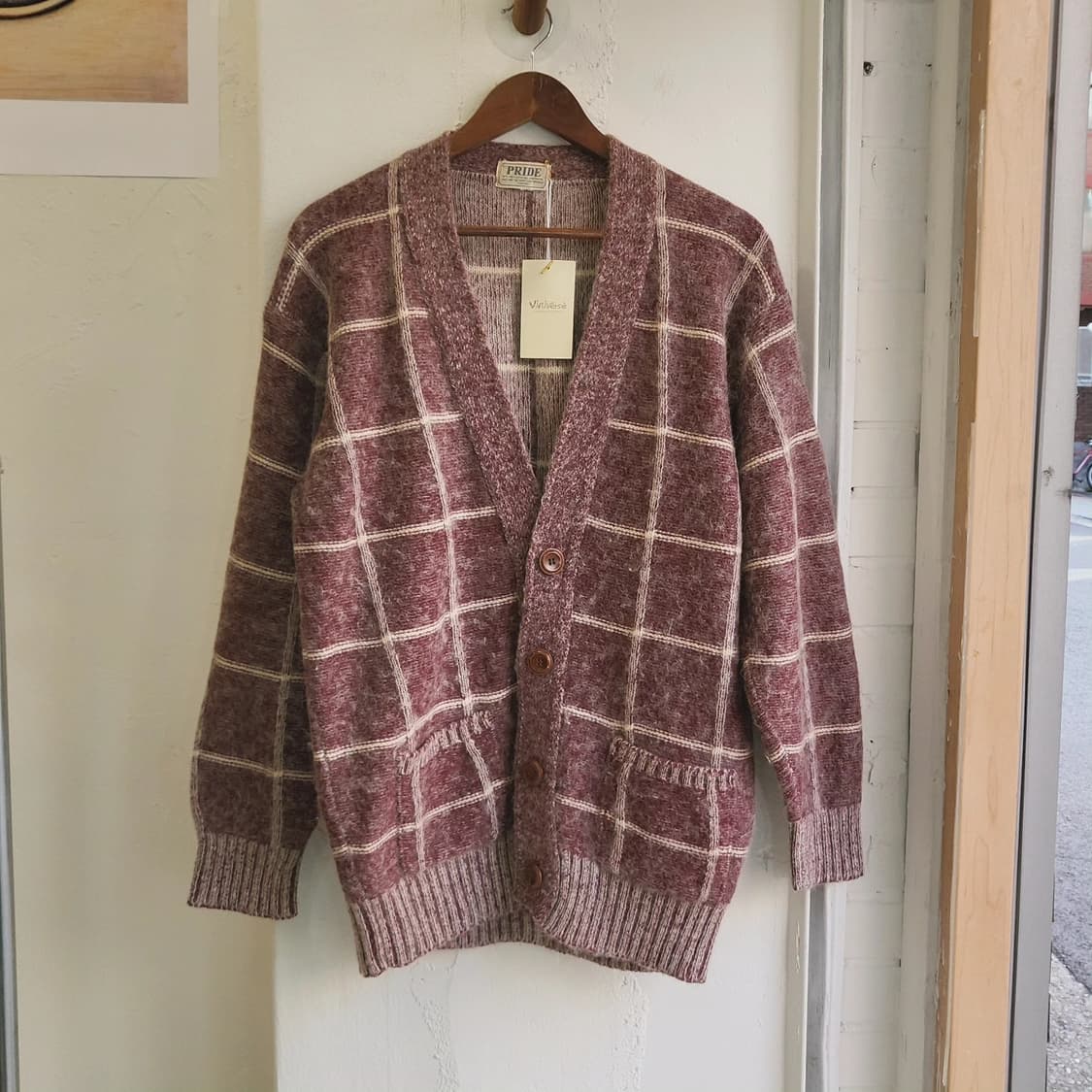 Pride 브릭레드 헤비니트 울가디건 상품이미지1