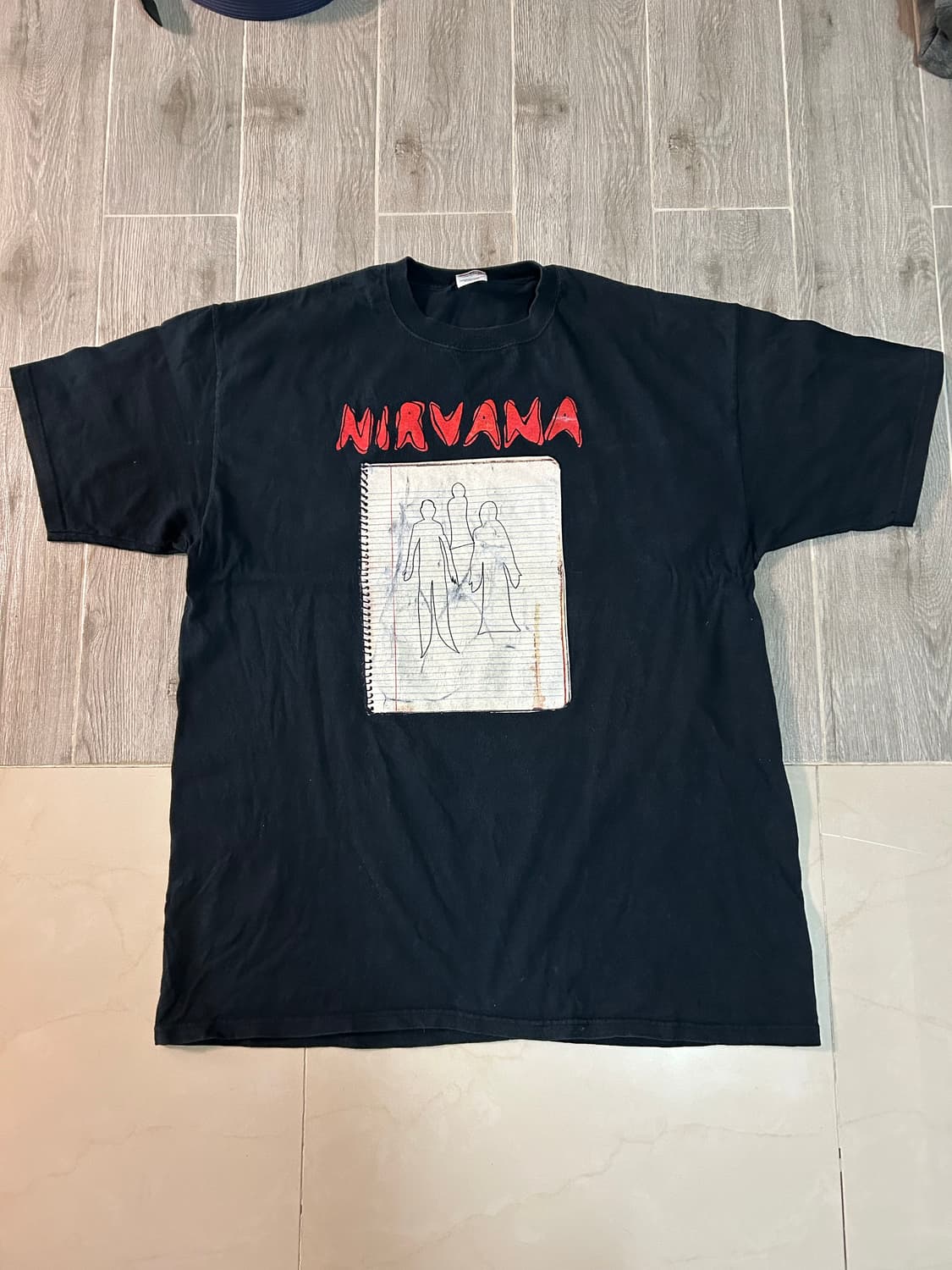 빈티지 너바나 고스트 노트북 티셔츠 xxl 2000년대 상품이미지1