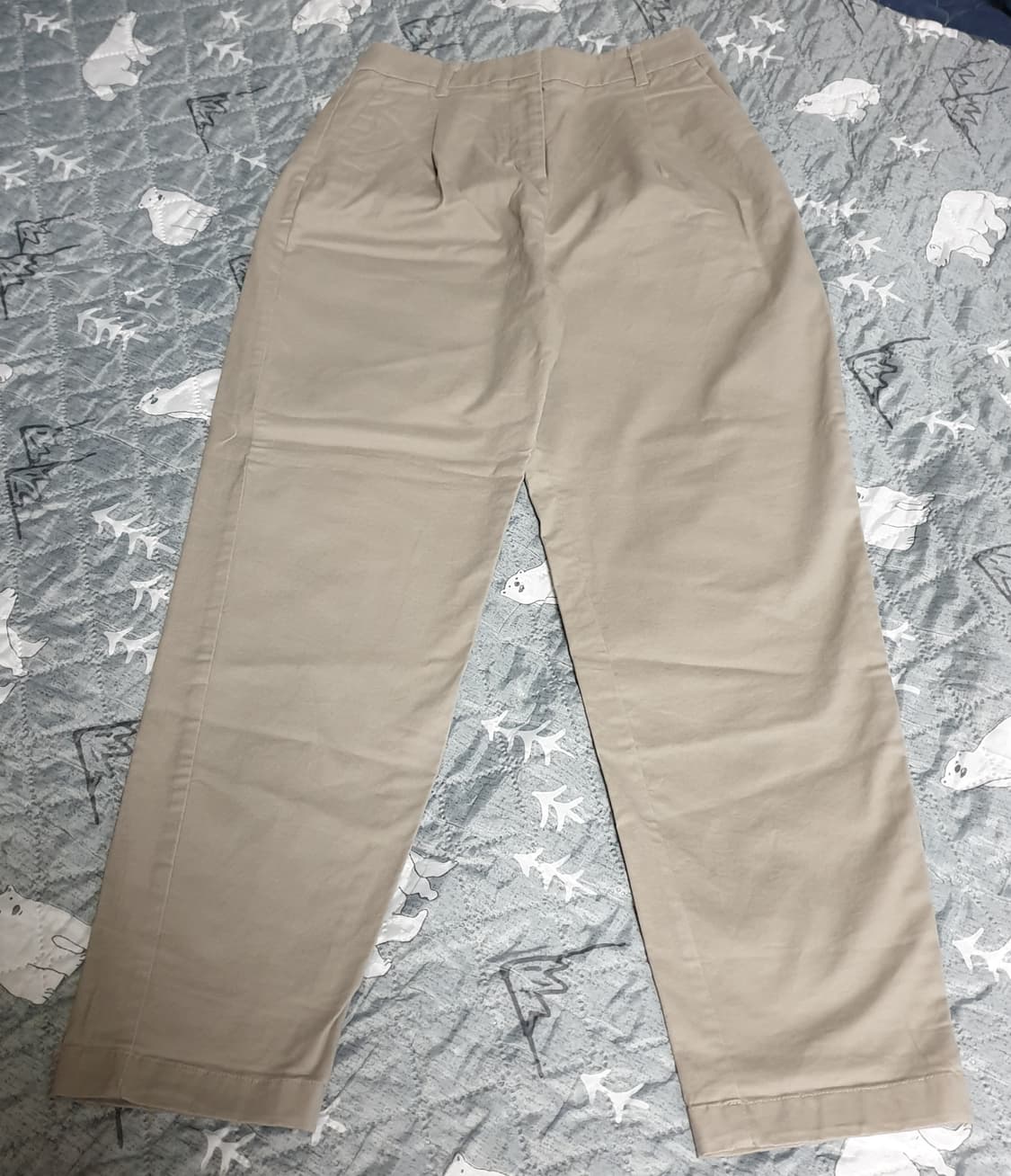 탑텐 원턱 스판 반밴딩 치노팬츠 (아이보리, 애쉬그레이) 2개 26~28 상품이미지1