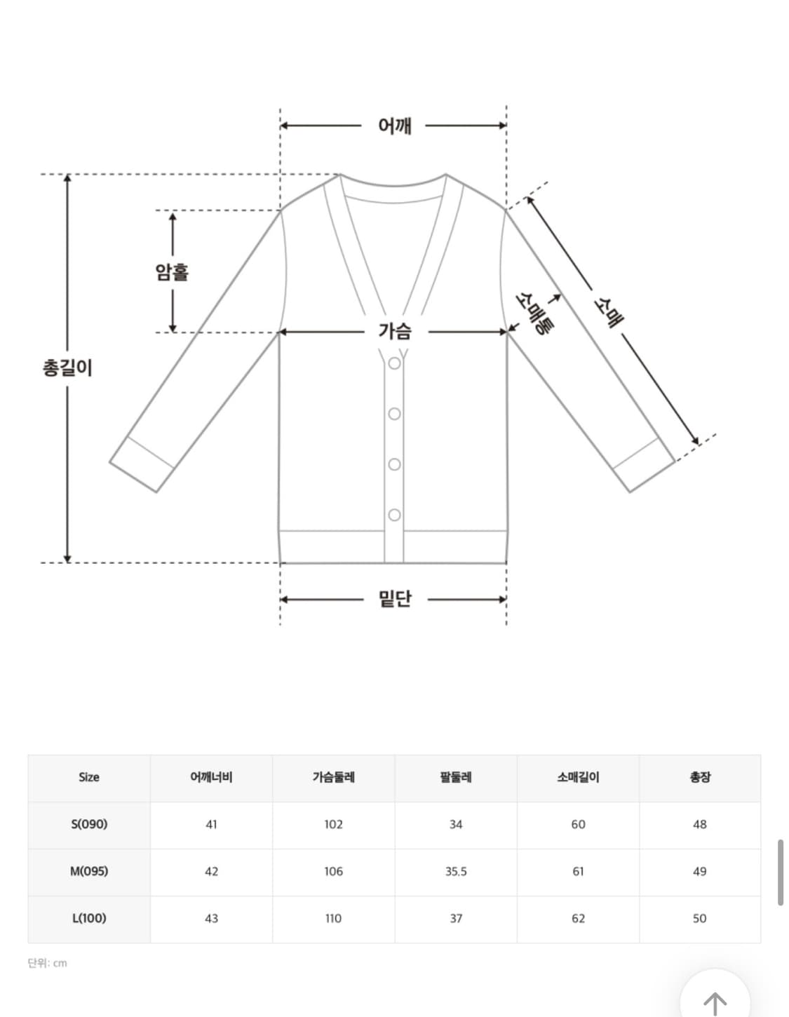 미쏘 라운드넥 케이블 가디건 (새상품) 상품이미지6