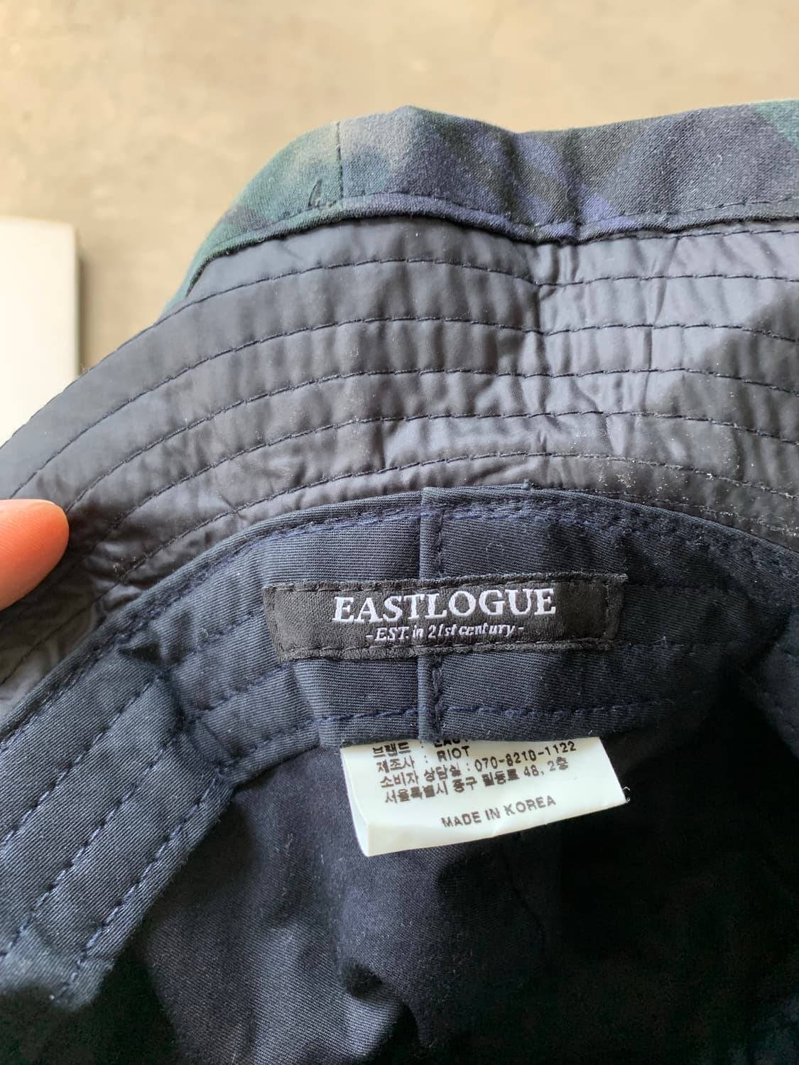 이스트로그 왁스드 코튼 블랙와치 버킷햇 상품이미지6