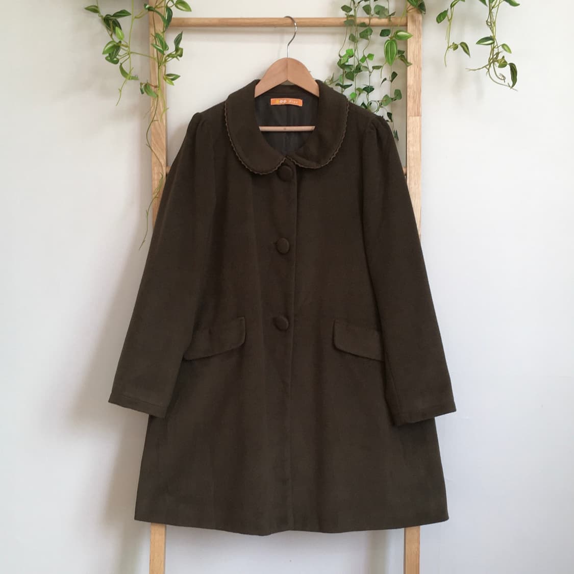 JPN/ 모리걸코트 둥근카라코트 카키코트 모리룩코트 에이라인코트 반코트 상품이미지1