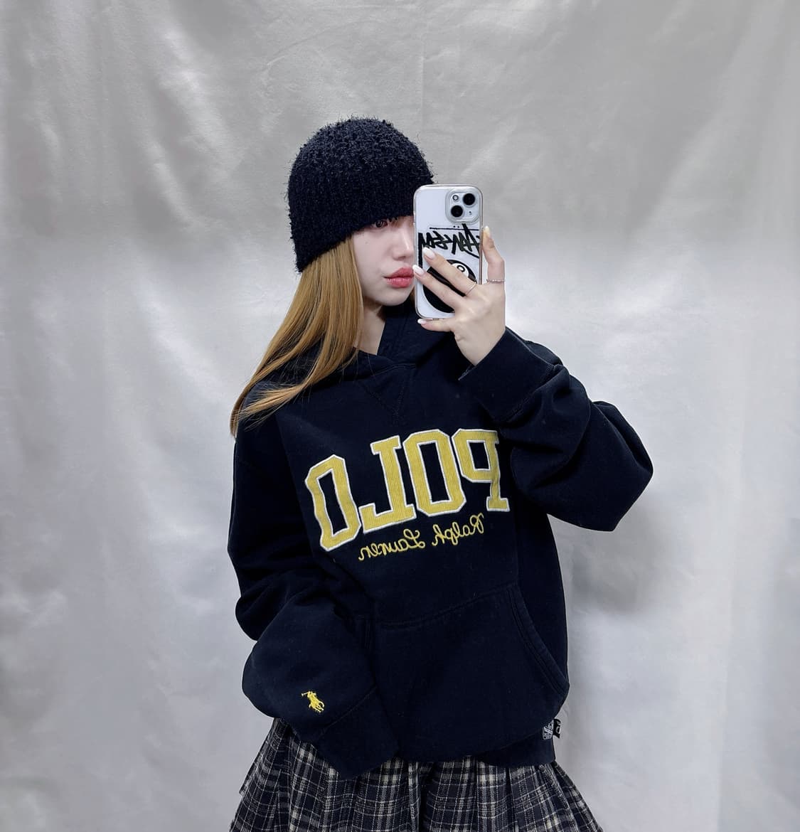 폴로 랄프로렌 블랙 빅로고 후드  상품이미지1