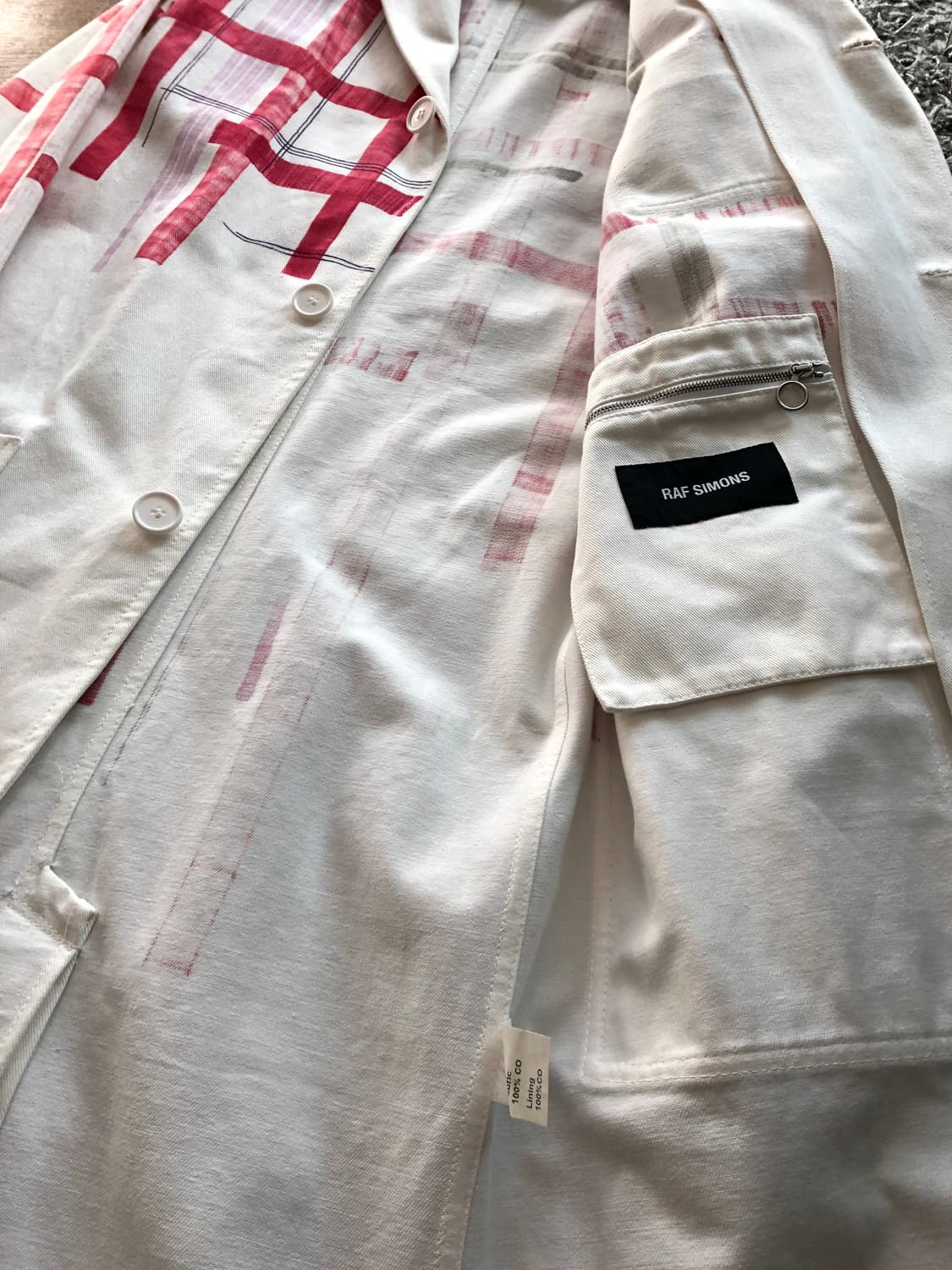 라프시몬스 핸드드로잉 랩코트 상품이미지8