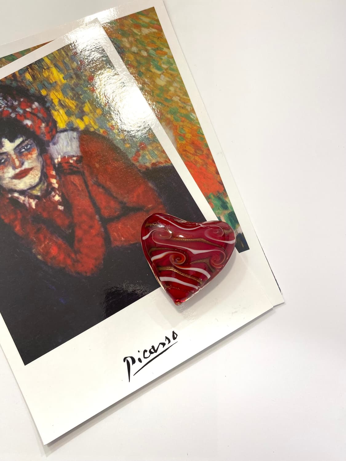 Glass Heart paperweight objet 상품이미지2