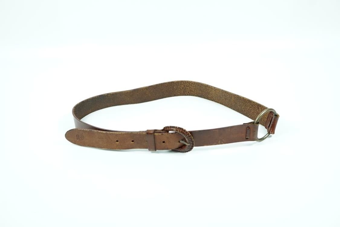 리얼 레더 브라운 통가죽 벨트 상품이미지4