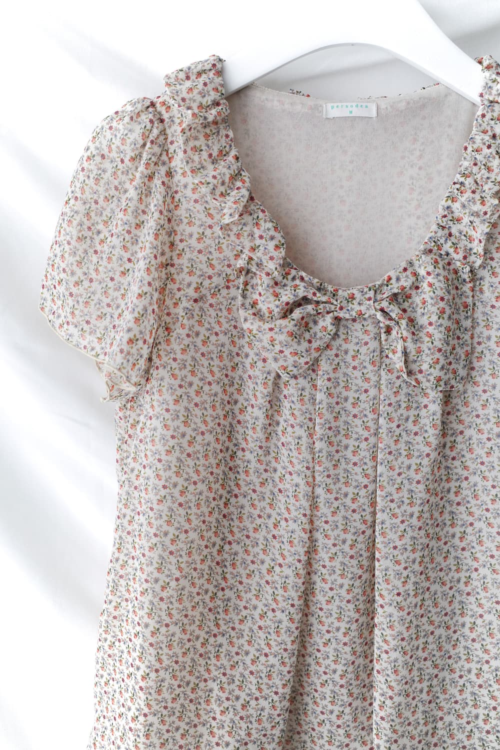 ribbon flower half blouse 상품이미지3