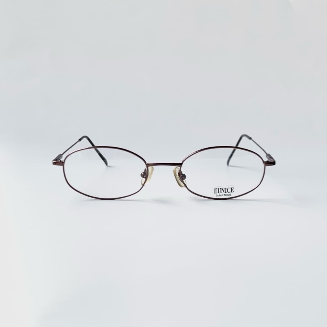 [픽키-698] 딥브라운 메탈 풀프레임 안경 슬림 오벌 미니멀 상품이미지1