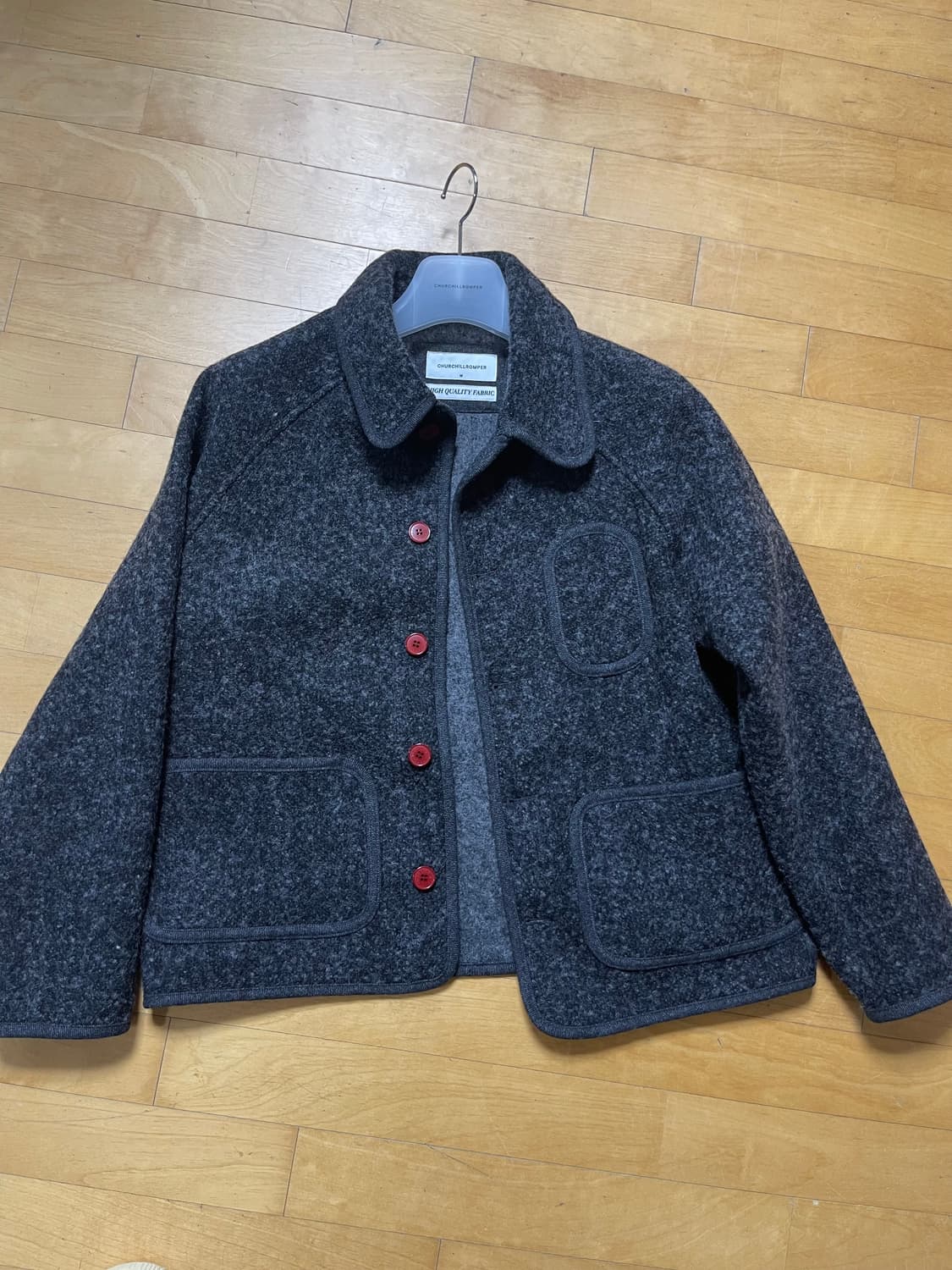 처칠롬퍼 부클 비치 자켓2 차콜 M 상품이미지1